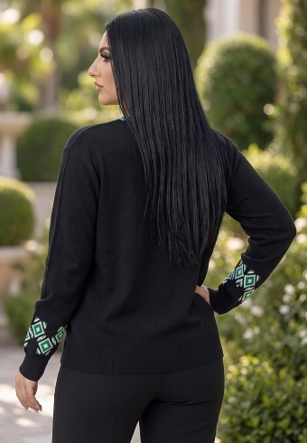 Bluza Tricotata Etno 6000-147 - Img 3