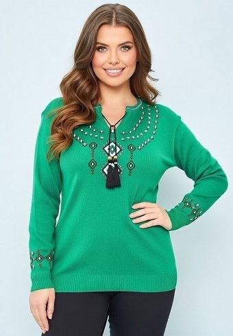 Bluza Tricotata Etno 6000-94 - Img 3