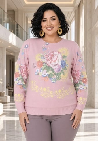 Pulover Cu Strasuri Pastel Bloom 24595-03