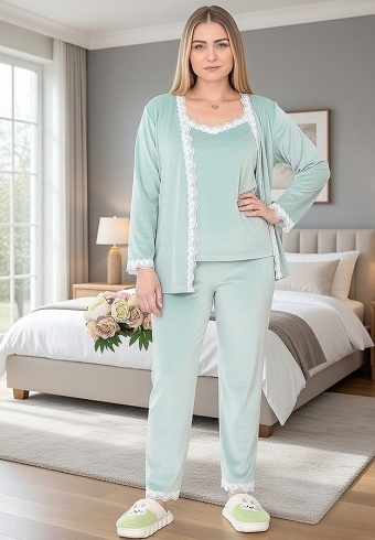 Pijama Luxuri 3 Piese 546-02 - Img 2