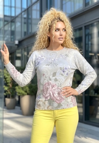 Pulover Cu Strasuri Pastel Bloom 28653-05 - Img 2
