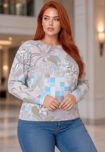 Pulover Cu Strasuri Pastel Bloom 3606-06 - Img 2