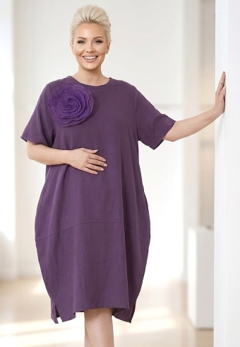 Rochie Din Panza Topita Sole Flo L12-02 - Img 5