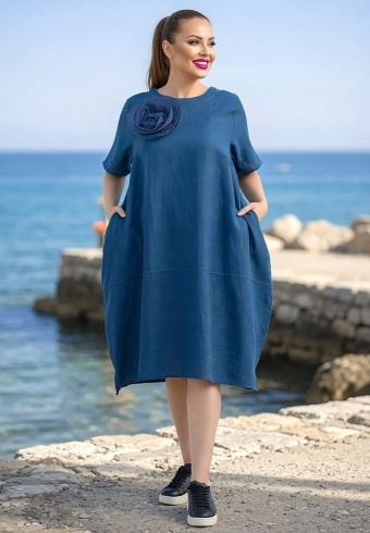 Rochie Din Panza Topita Sole Flo L12-04