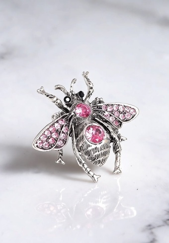 Brosa Metalica cu Pietre Beetle 03 - Img 3