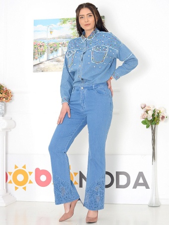 Pantaloni Jeans Masura Mare Ailyn 936-04 - Img 7