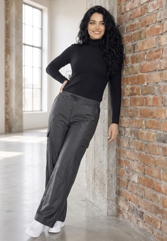 Pantaloni Leather Cargo R502-8507-01 - Img 2