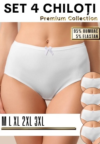 Set de 4 Chiloti Premium din Bumbac 4550-01
