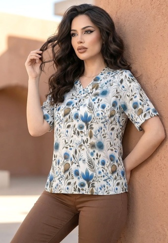 Bluza Din Matase Bellissima 25032-06 - Img 5