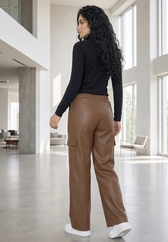Pantaloni Leather Cargo R502-8507-03 - Img 6