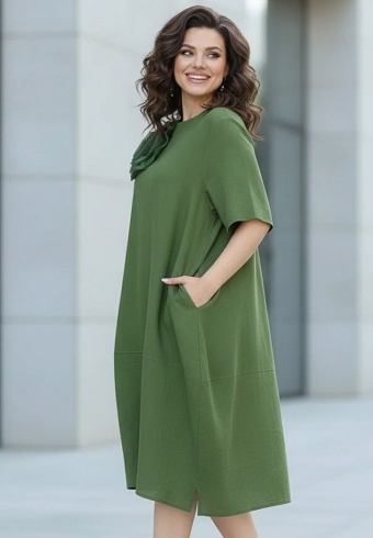 Rochie Din Panza Topita Sole Flo L12-06 - Img 2
