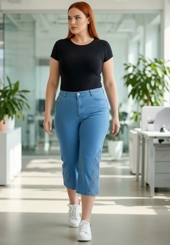 Pantaloni Jeans Kapri Ailyn 736-06 - Img 2