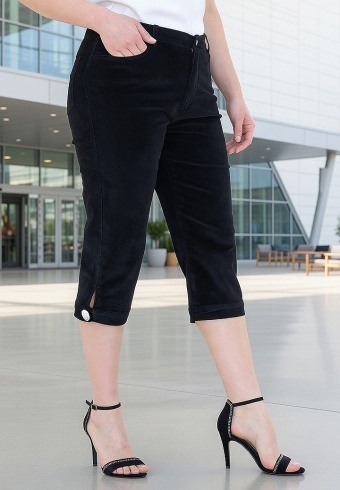 Pantaloni Kapri Confort Velur Ailyn 02 - Img 2