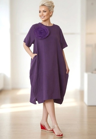 Rochie Din Panza Topita Sole Flo L12-02 - Img 6