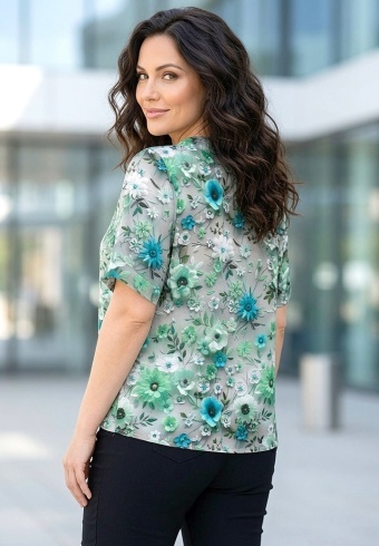 Bluza Din Matase Bellissima 25032-07 - Img 3