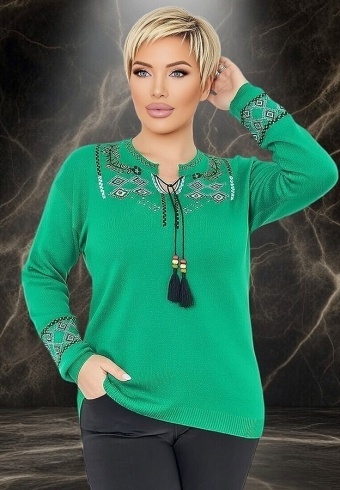 Bluza Tricotata Etno 6000-96 - Img 3
