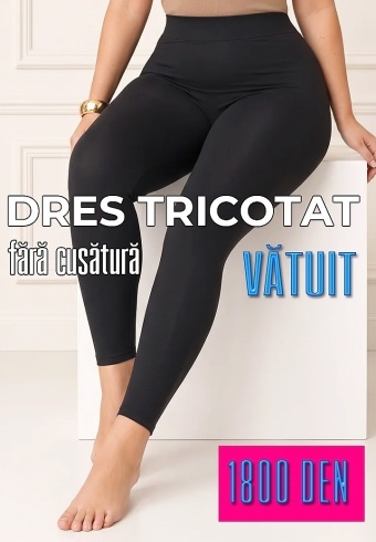 Dres Termal Vătuit 1800 DEN – Fără cusătură 808-01 - Img 7
