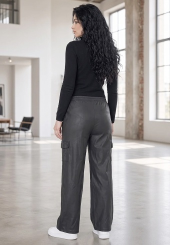 Pantaloni Leather Cargo R502-8507-01 - Img 3