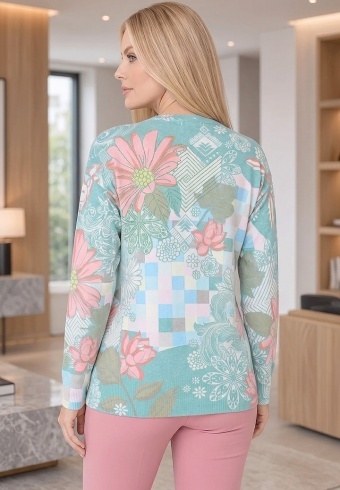 Pulover Cu Strasuri Pastel Bloom 3606-05 - Img 4