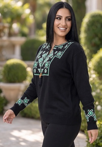 Bluza Tricotata Etno 6000-147 - Img 4