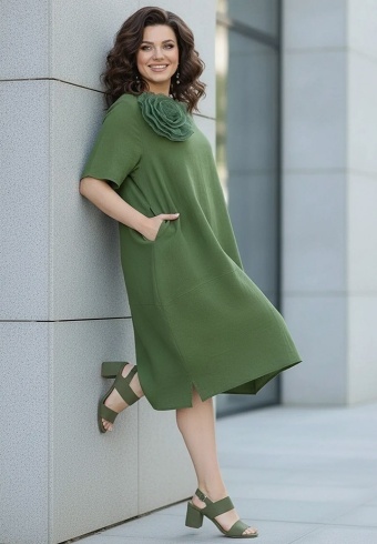 Rochie Din Panza Topita Sole Flo L12-06 - Img 3