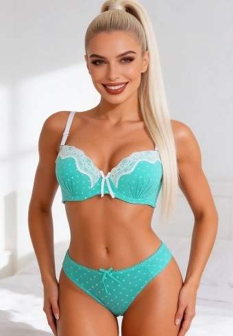 Compleu Sutien Cupa B si Chilot Tanga 9580-01
