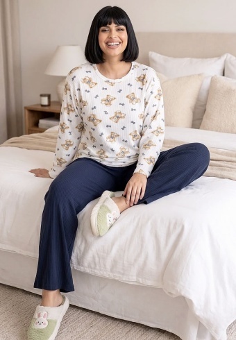 Pijama Calduroasa Relax Cotton 2508-03 - Img 2