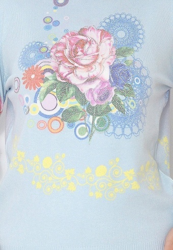 Pulover Cu Strasuri Pastel Bloom 24595-01 - Img 3