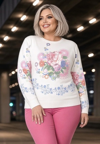 Pulover Cu Strasuri Pastel Bloom 24595-05