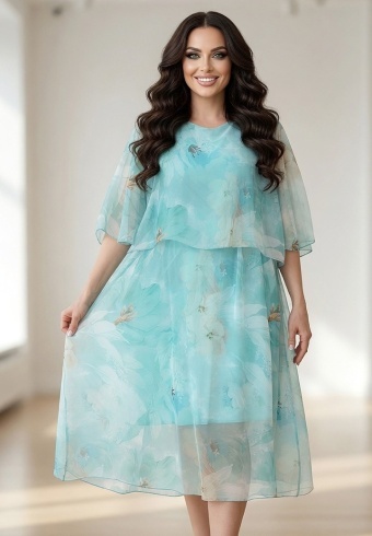 Rochie Azure Ocazione 26060-02