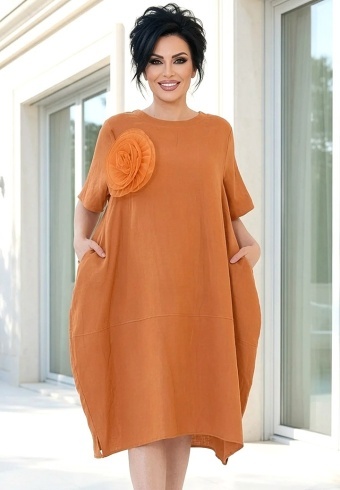 Rochie Din Panza Topita Sole Flo L12-05