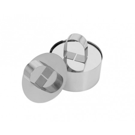 Set 4 forme cerc,cutter inox pentru aluat cu impingator