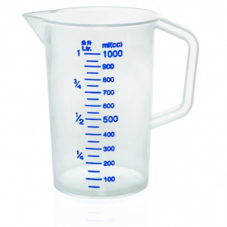Polypropylene graduated polypropylene mug, 1 litre
