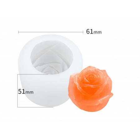 Forma silicon decor trandafir, 53 ml, 61x51 mm