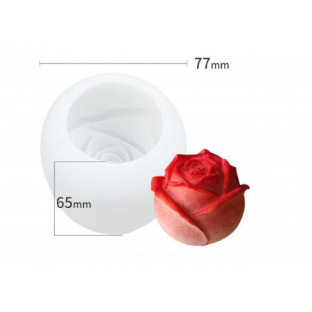 Forma silicon decor trandafir, 120 ml, 77x65 mm