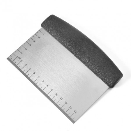 Racleta gradata inox cu maner abs pentru aluat, 11.7x15.8 cm