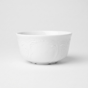 Bol Orez Portelan Bernadotte Thun 11 cm – Alb Reliefat
