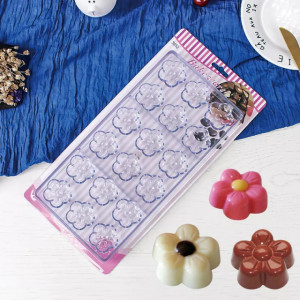 Forma Acryl Ciocolata Flower – 18 Cavitati – 27.4x13.5 cm