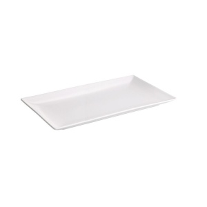Platou stoneware alb, 30x15 cm