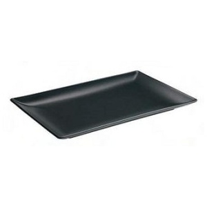 Platou stoneware negru, 30x20 cm