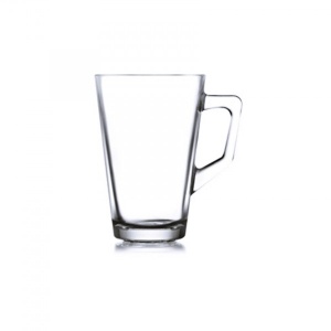 Set 6x Cana din sticla cu pentru bauturi calde sau reci, 240 ml