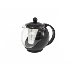 Ceainic 750 ml din sticla cu infuzor ceai - culoare neagra