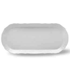 Platou Dreptunghiular Portelan Bernadotte Thun 37 cm – Alb