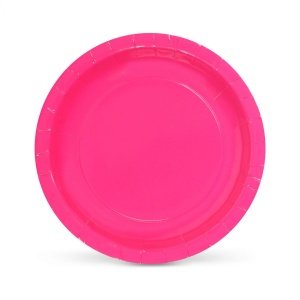 Set 240 Farfurii Carton Fucsia 20 cm – Biodegradabile – Party (24x10)
