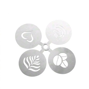 Set 4 forme inox pentru decorat spuma cafea