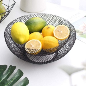 Cos Fructe Metalic Negru, Ø 30 cm - Design Modern