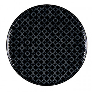 Farfurie din portelan de culoare neagra, 26 cm, model Marakesh