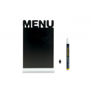 Tabla Meniu Masa cu Marker si Suport Aluminiu – 34.2x21 cm