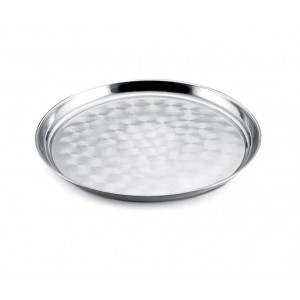 Tava rotunda pentru servire, inox, diametru 40 cm