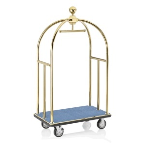 Carucior Bagaje Unity Gold – 112x60xH185 cm – Titanium Gold & Mocheta albastra